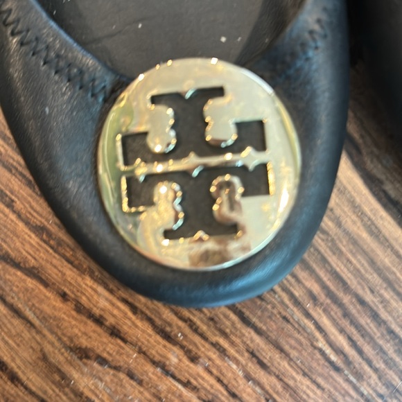 Tory Burch black/gold Minnie flats size 9 - Picture 8 of 8